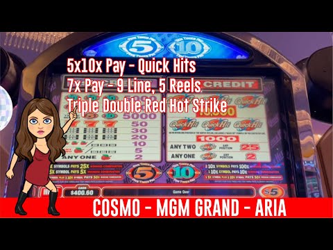💖BACK TO THE GRIND IN LAS VEGAS! 5x10x Pay Quick Hits - 7 Times Pay 9 Lines - Triple Red Hot Strike!
