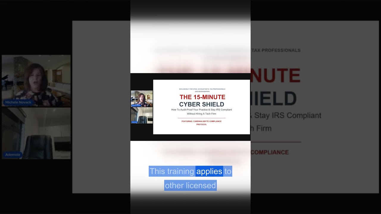 Build a 15-minute cyber shield to satisfy the IRS