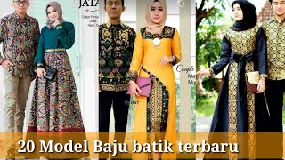 20 model baju batik kombinasi polos