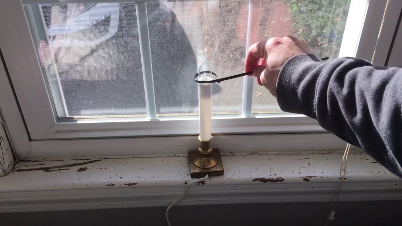 How To Use a Zip Tie To Secure a Window Candle To Your Window - YouTube