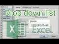 Drop down list in excel