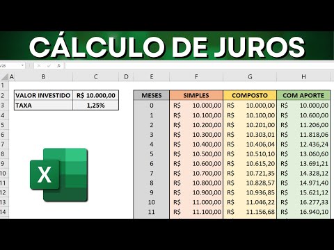 Como Calcular Juros Simples, Compostos e Com Aporte Mensal no Excel | Planilha de Investimentos
