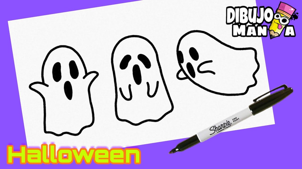 COMO DIBUJAR UN FANTASMA DE HALLOWEEN FACIL / how to draw phantom - thptnganamst.edu.vn