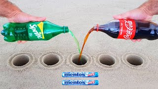 Experiment !! Coca Cola, Pepsi, Yedigün, Fanta, Sprite and Mentos Underground