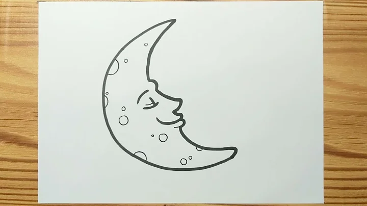 How to draw CRESCENT MOON WITH FACE