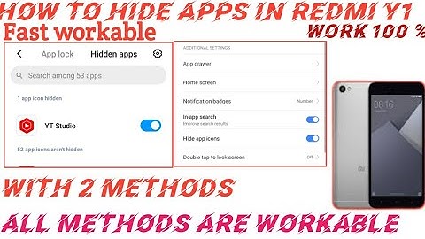 How to hide apps in Redmi Y1 ||New video