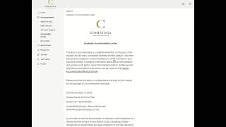 Accessing and Signing Accommodation Letters (Student View, Clicks) - Accessibility Services