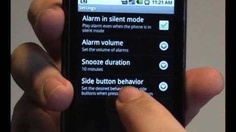 Motorola Droid Alarm Clock Settings Information