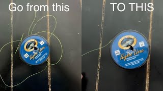 Super easy way to keep fishing line from unraveling on a spool