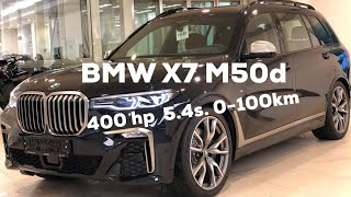 BMW X7 M50d Черный Карбон