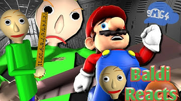 Time For Some Math | Baldi Reacts To SMG4: If Mario was in Baldi