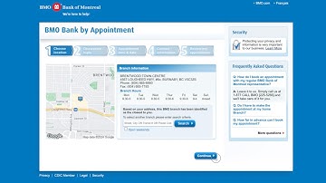 BMO Bank of Montreal Online Appointment Booking Instructional Video | August 30, 2024 @ 12:00 am PST
