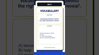 Vocabulary Builder | Vocabulary Builder: Select the right meaning of 're… | English Words Practice