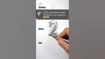 Numbers bubble writing! Dad vs Artist | how to draw foil number birthday Balloon