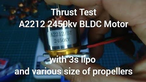 Thrust Test Cheap Brushless Motor A2212 2450kv 3s Lipo 4 5 6 7 8 9 inches Propellers