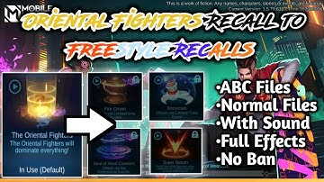 Oriental Fighters Recall to Freestyle Recalls with Sound and Effects +Backup File | DreiTzy ML