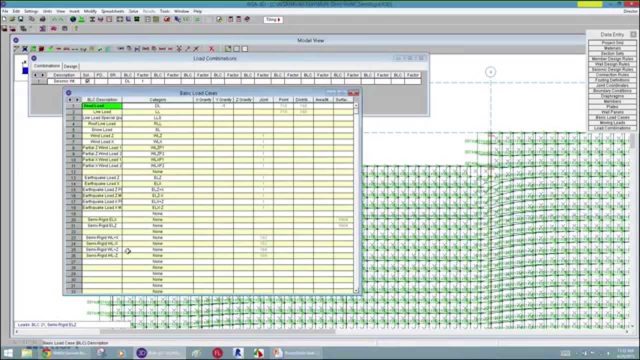 semi rigid diaphragm risa 3d