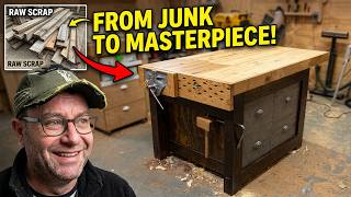 Workbench that'll last a lifetime built from 2x4's and scrap wood