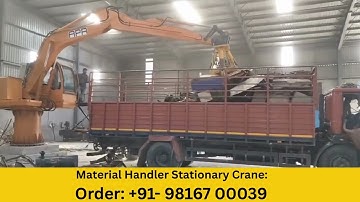 Stationary Crane | Material Handler | Grab Bucket #recycling  #sustainablefuture