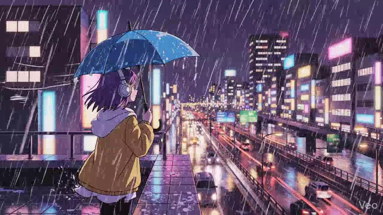 Calm Rain Ambience 🌧️ Japanese Neon City | 作業用ローファイ