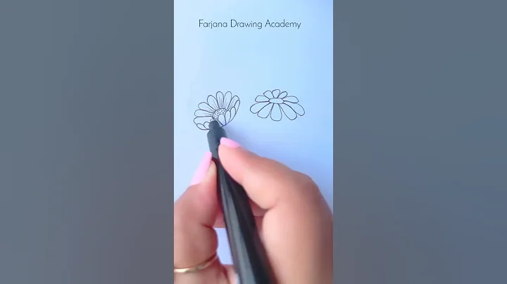 Easy flower drawing tutorial for beginners #CreativeArt #Satisfying