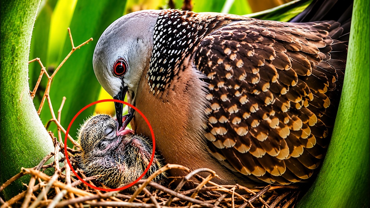Mother Bird Eats Up Baby Dove Family Of Tragedy Life In Banana Nest Of Dove Bird Doves Videos Youtube