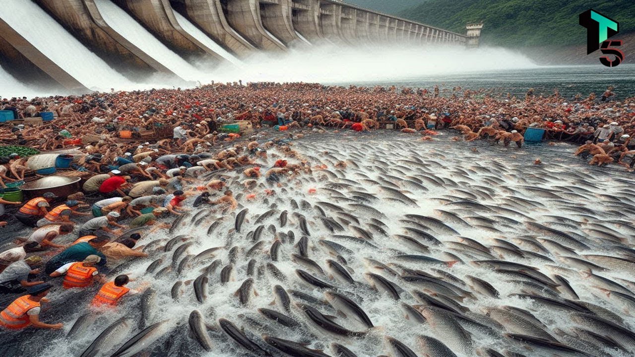 Ngư Dân Trung Quốc Đổ Xô Đi Bắt Hàng Triệu Tấn Cá Sau Khi Hồ Thủy Điện Xả Lũ