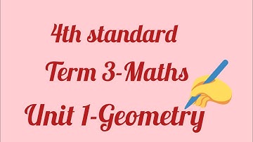 4th Std-Term 3-Maths-Unit 1-Geometry