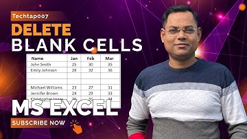 Delete blank cells in Microsoft excel