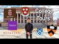 College tours vlog  columbia brown wesleyan princeton  more