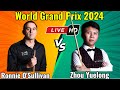 Ronnie osullivan vs zhou yuelong world grand prix 2024 round 2 live match