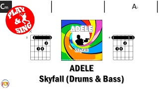 ADELE - Skyfall • Bass & Drums | Scrolling Guitar Chords & Lyrics