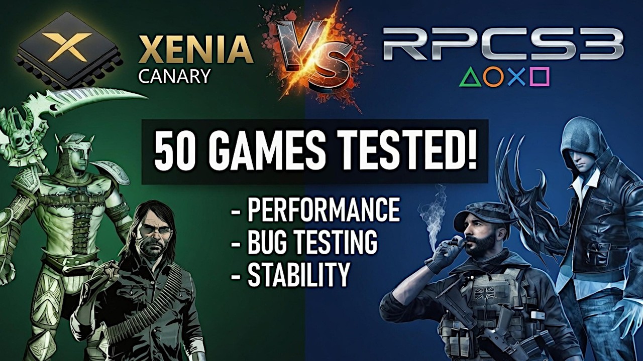 RPCS3 vs Xenia | Which emulator runs best? 50 games tested! 🤩