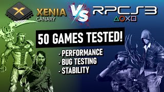 RPCS3 vs Xenia | Which emulator runs best? 50 games tested! 🤩