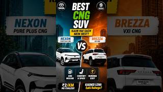 Brezza vs Nexon CNG: Best CNG SUV in India? 🚙💨 #Shorts