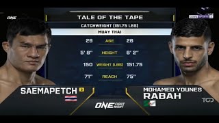 شاهد 😱😱كيف هزم البطل🇩🇿رابح يونس خصمه الاسطورة التايلندي seamapetch.lضمن منظمة onechampionship