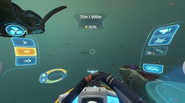 My first encounter with a Reaper Leviathan | Subnautica