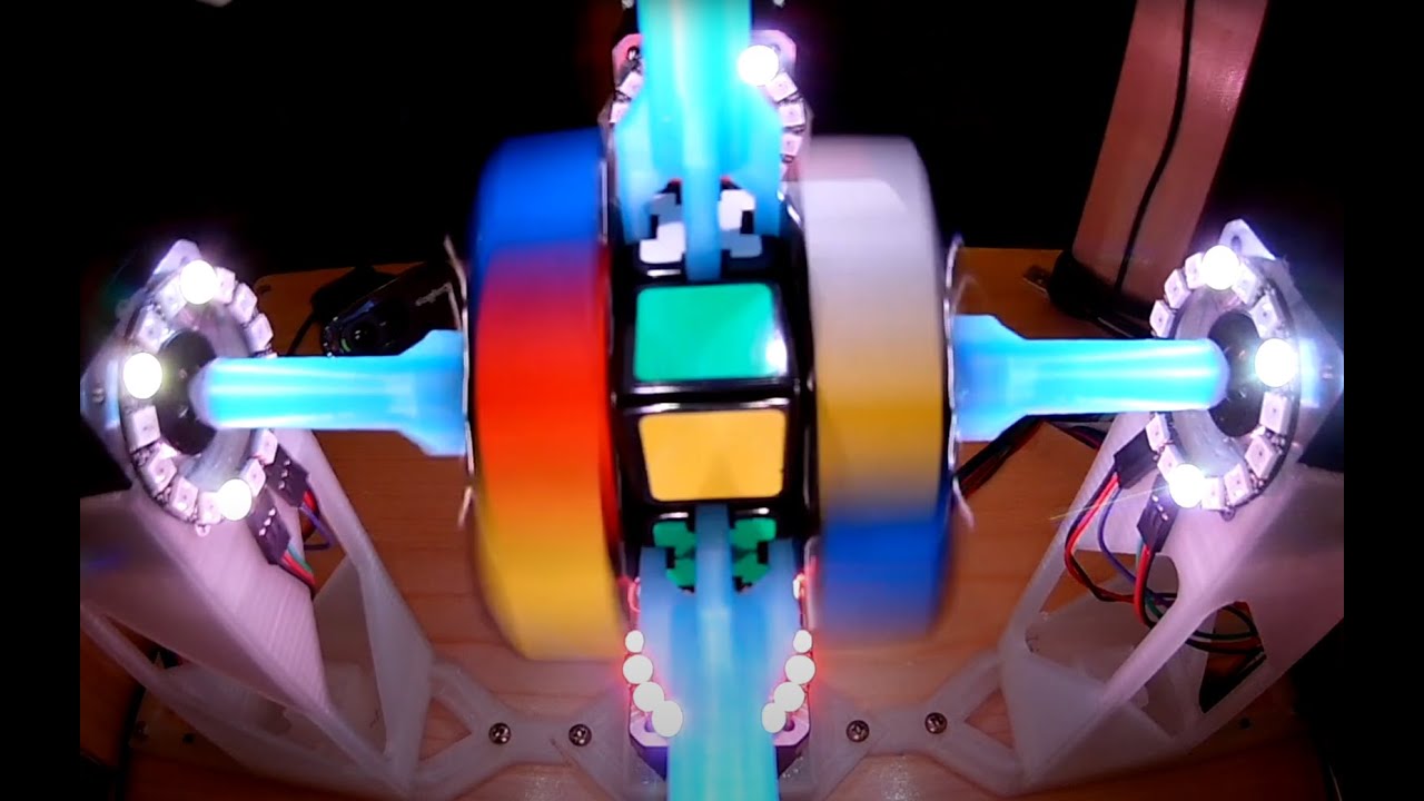 ARCAS v1.0 MDT - 3D printed Arduino robot - Rubik's cube solved in 1.1 ...