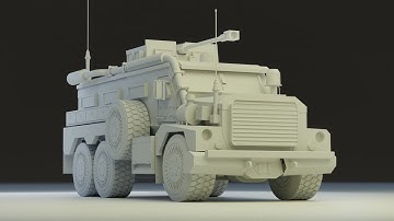 Mrap 6x6 Couger Armored Vehicle Modeled in BLENDER