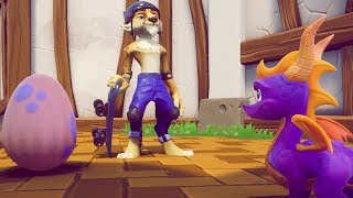 Spyro Reignited Trilogy - Sunny Villa Full Level + Skateboarding Gameplay