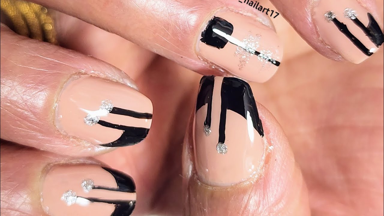 Elegant and easy abstract nail art design 🥰💅 YouTube