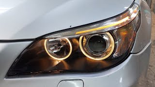 BMW E60 Установка biled линз Aozoom Kamiso A9 #Retrofit