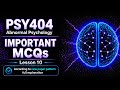 PSY404 Lecture_10 |Mid Term Preparation|Important MCQ's of Abnormal psychology & Explanation.