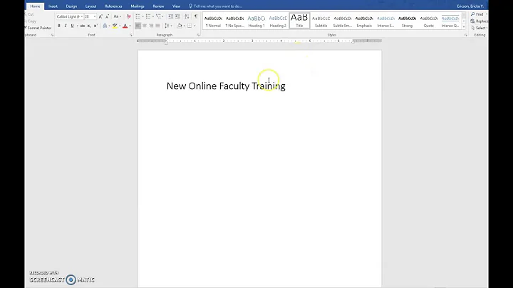 Using Quick Style in Microsoft Word