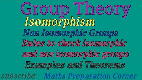 Isomorphism in Group Theory. Isomorphic and non Isomorphic Group with Theorems and Examples in urdu
