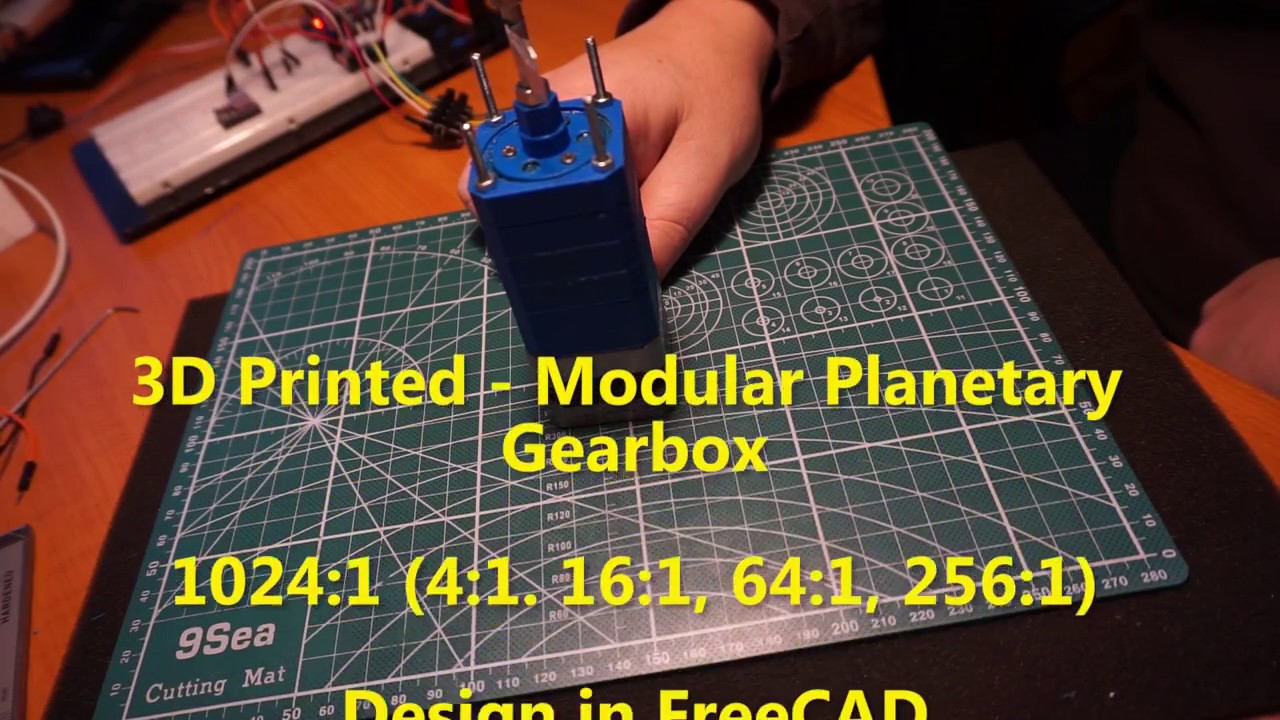 Modular Planetary Gearbox 1024 1 3d Printed Youtube