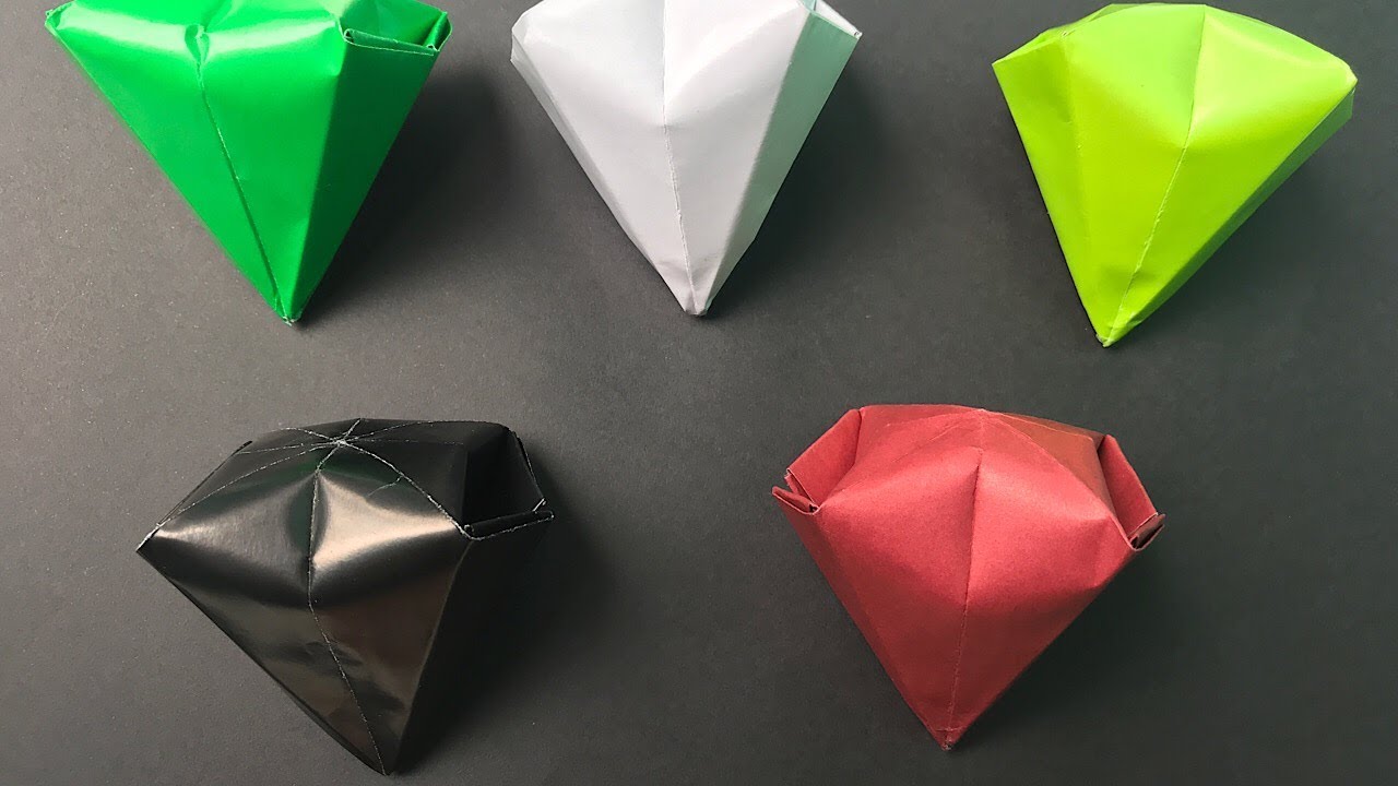 Basteln mit Papier OrigamiDiamant Geschenk YouTube
