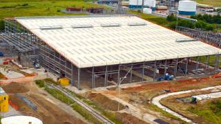 Time-lapse construction of a hi tech recycling facility