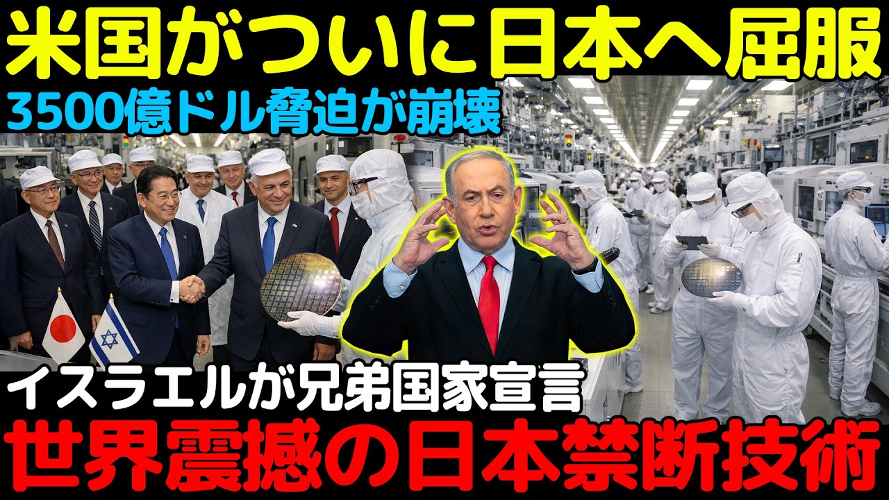 【海外の反応】「日本を侮るな！」米国が3500億ドルで脅迫→まさかの逆転劇！イスラエルが“兄弟国家”宣言…世界を震撼させた日本の禁断技術