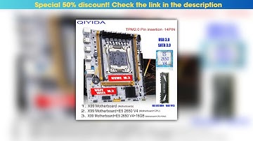 First Look QIYIDA X99 Motherboard Set LGA 2011-3 Kit Xeon E5 2650 V4 CPU Processor With 16GB DDR4 E